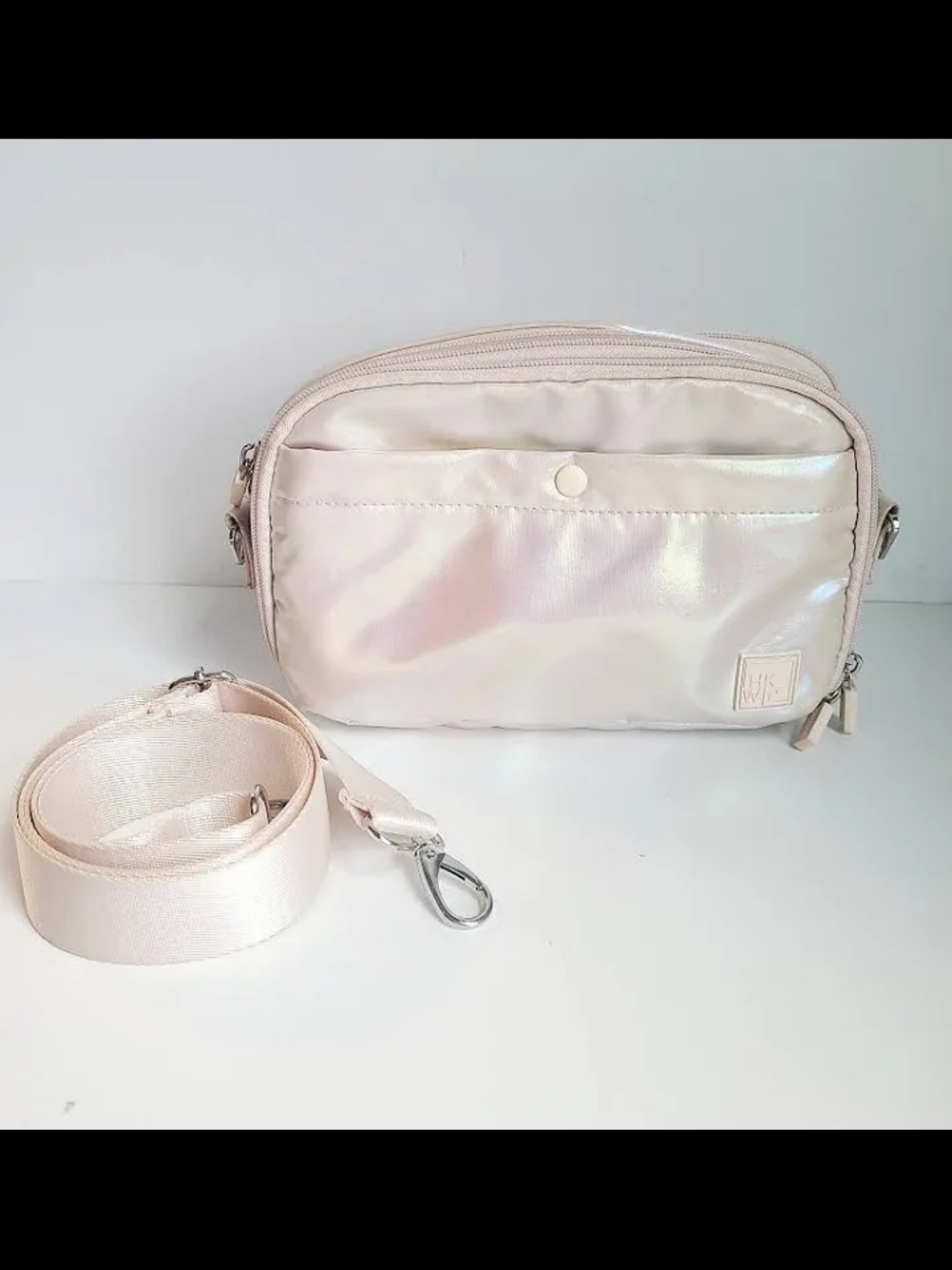 Iridescent Shimmer Crossbody Convertible Bag - Picture 2 of 10
